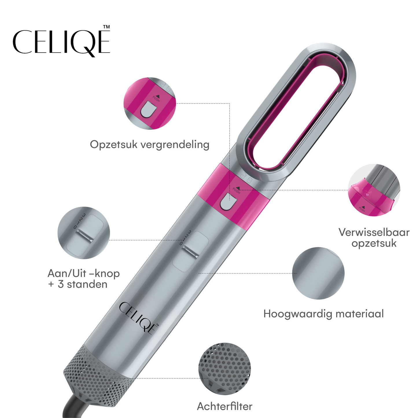 CELIQE™ 5-in-1 Airstyler + Opbergcase